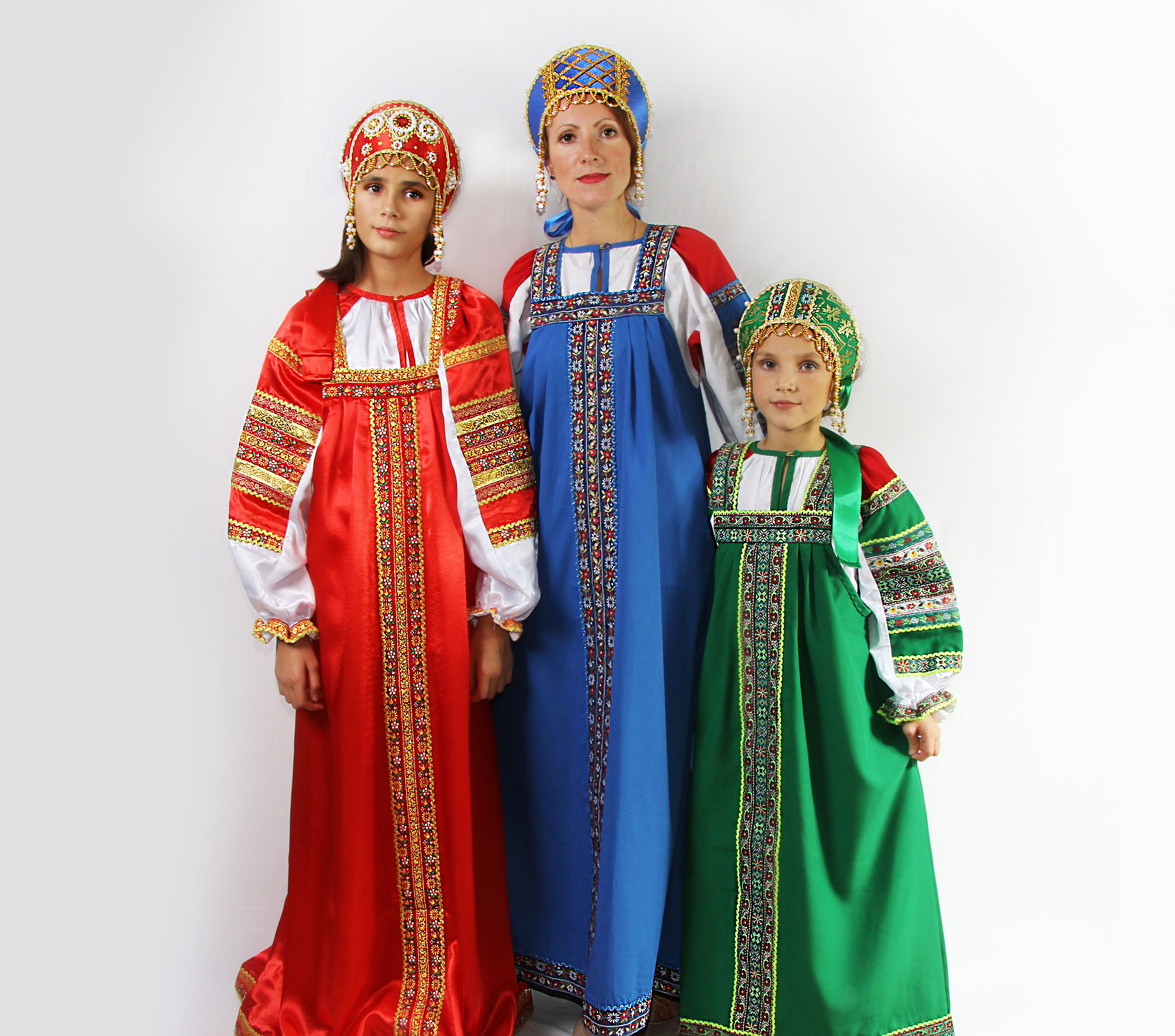 Traditional russian dress Dunyasha for girl - Folk Russian clothing ...