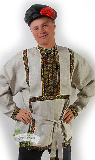 Russian traditional slavic linen shirt Kosovorotka Ivan – Folk Russian ...