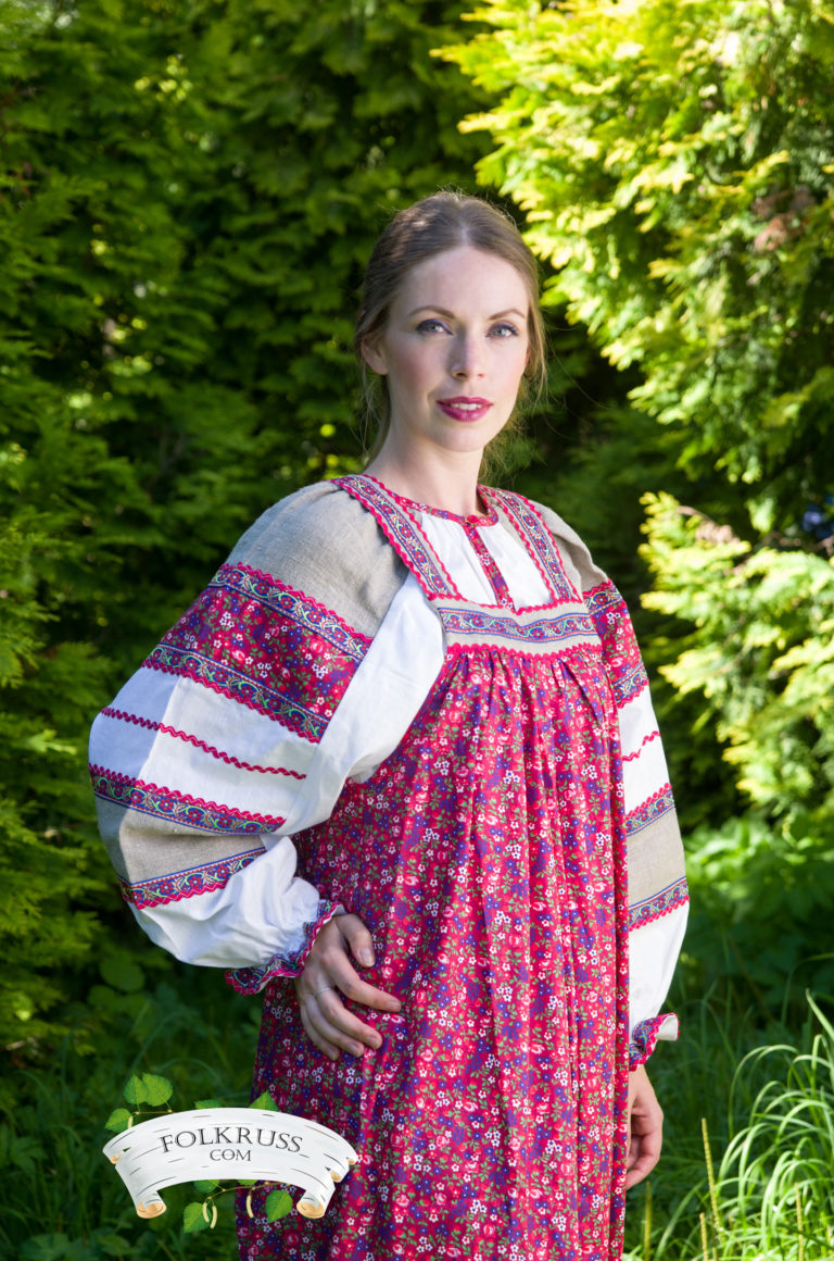 Traditional russian dress Mashenka for woman – Folk Russian clothing ...