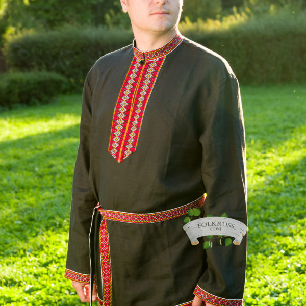 Russian traditional slavic linen shirt Kosovorotka Elisey – Folkruss