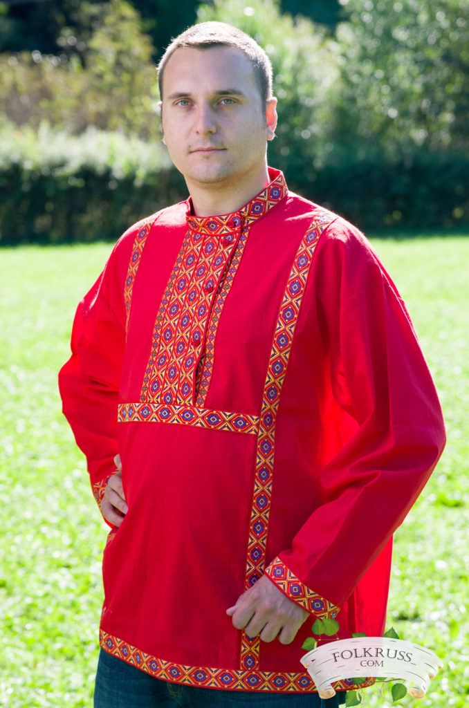 Men’s cotton shirt Kosovorotka – Folk slavic online shop