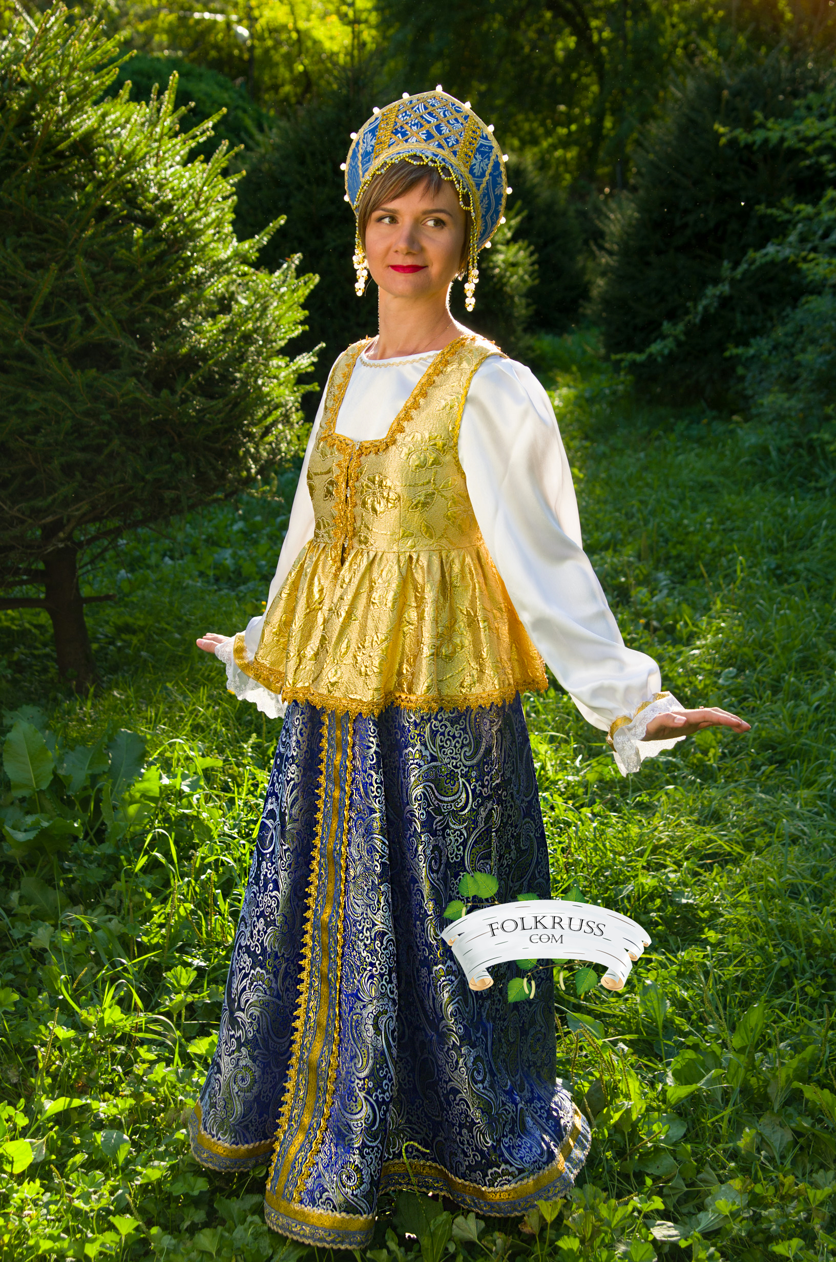 Russian Traditional Slavic Dress Sudarinya For Woman -1990