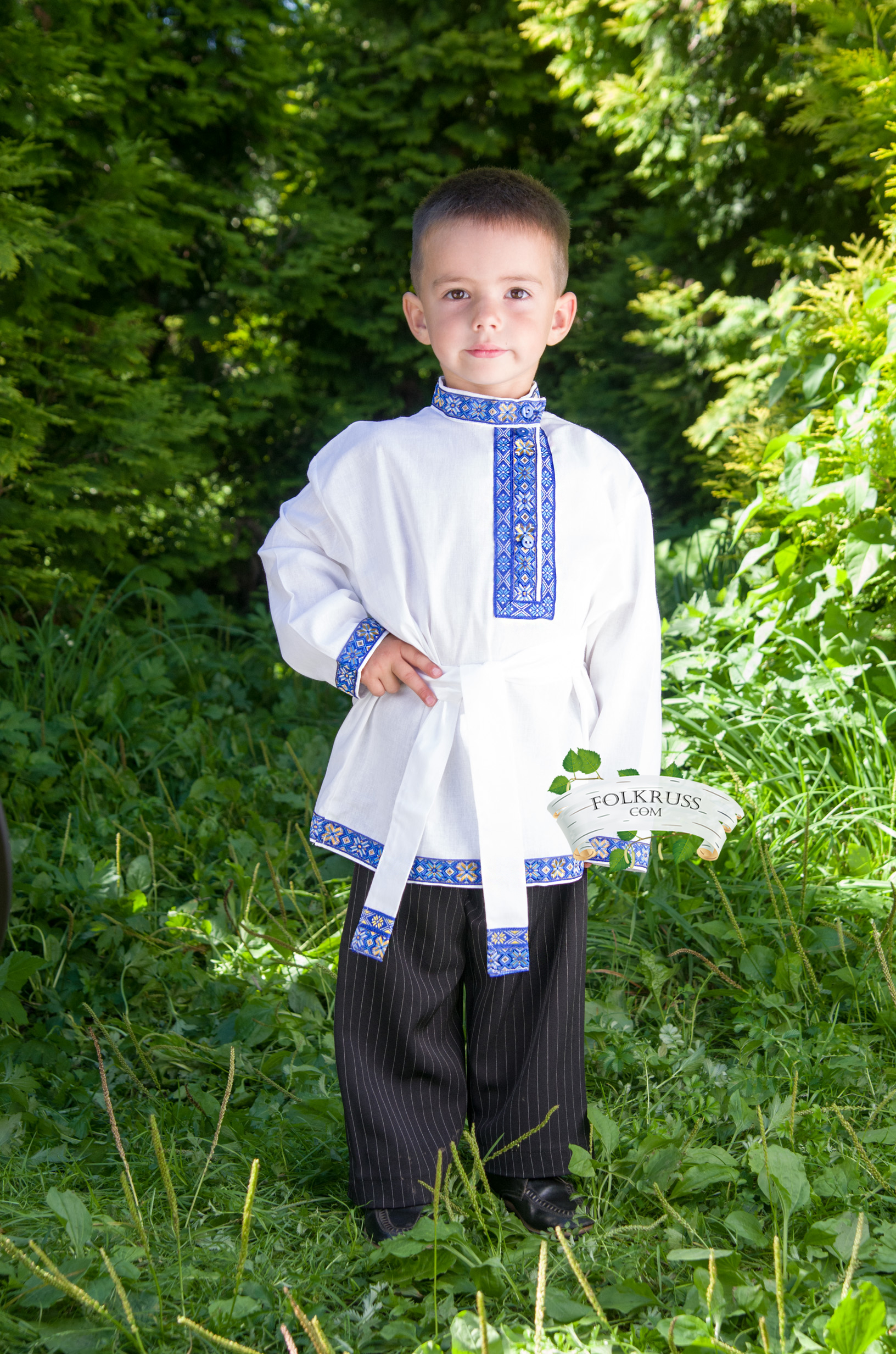 Tradition russian cotton shirt Kosovorotka for boy - Folk Russian clothing  store 