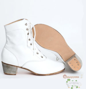 white cossack woman boots