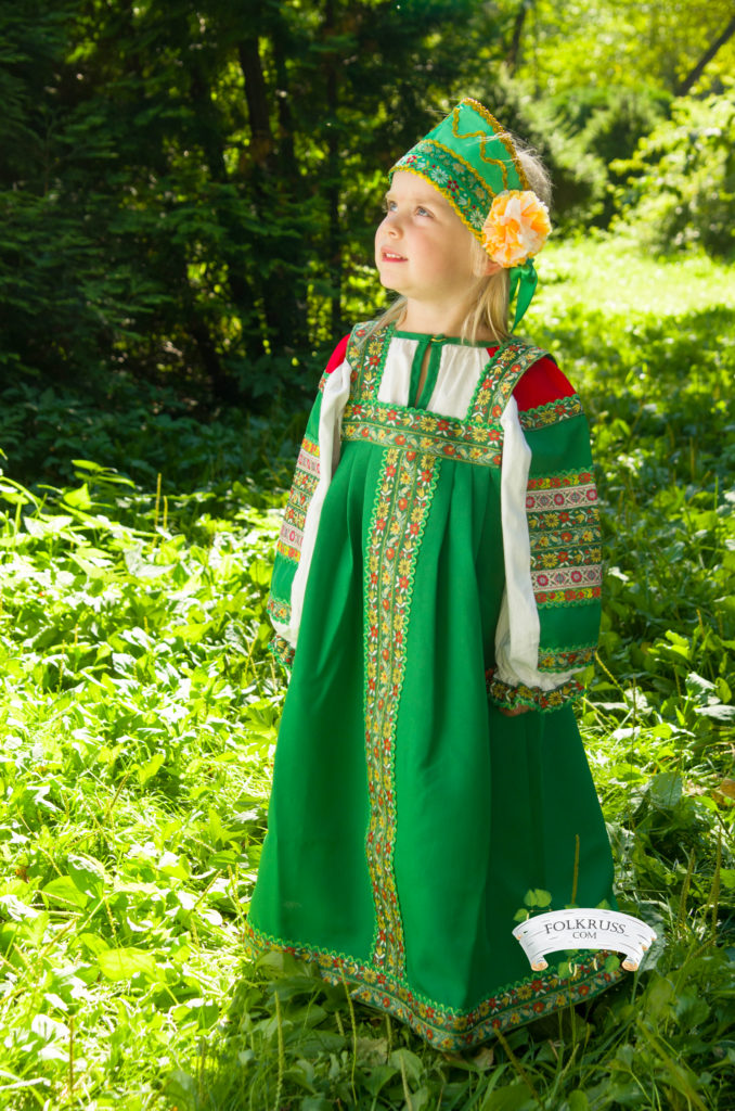 Traditional russian dress Dunyasha for girl - Folk Russian clothing ...