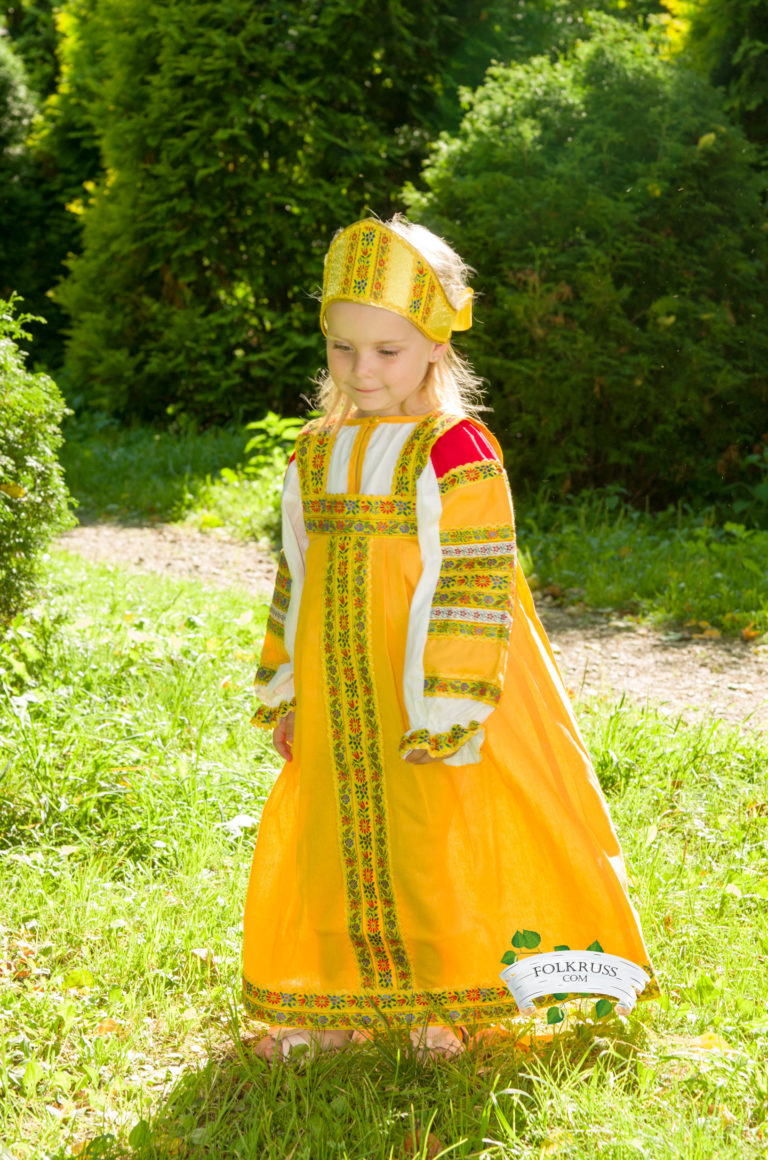 Traditional Russian dress Dunyasha for woman - Folk Russian clothing ...