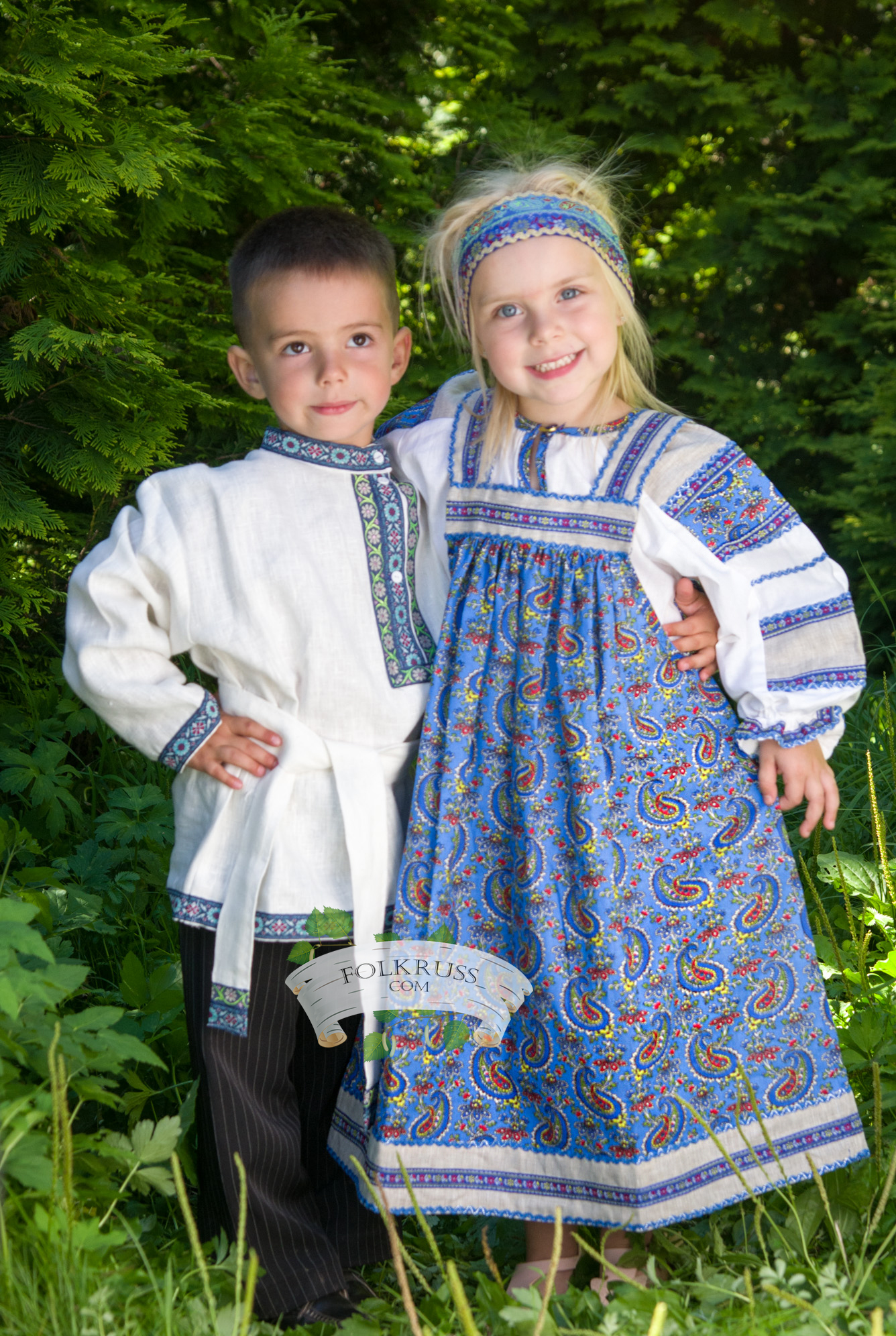 Traditional Russian Dress Mashenka For Girls Folk Russian Clothing