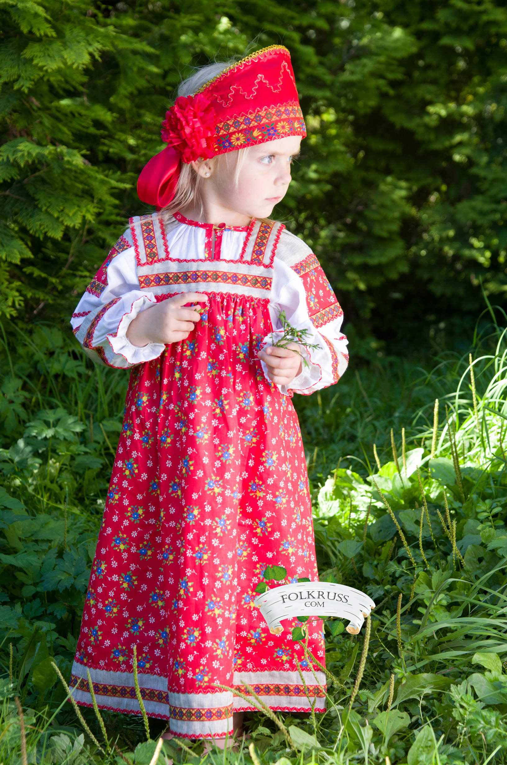 Traditional Russian Dress Mashenka For Girls Folk Russian Clothing