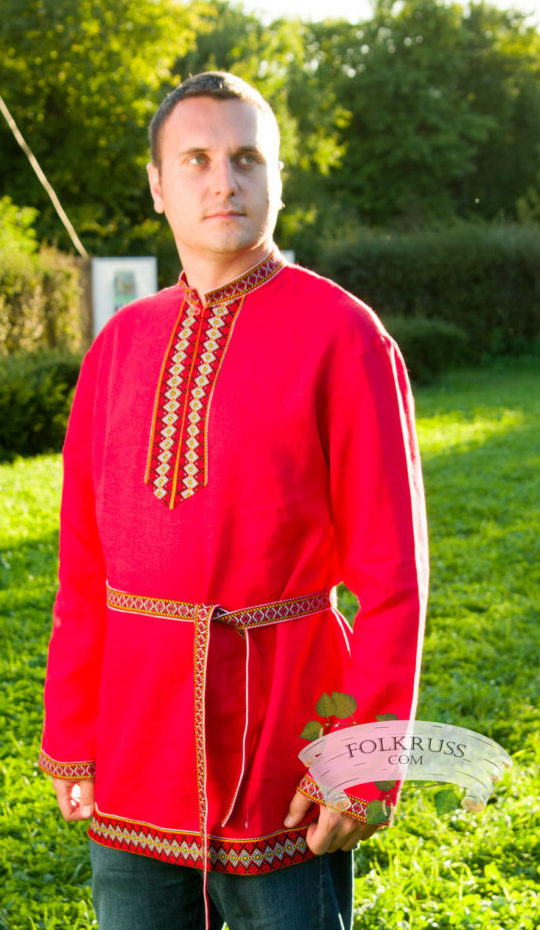 Russian traditional slavic linen shirt Kosovorotka Elisey – Folk ...