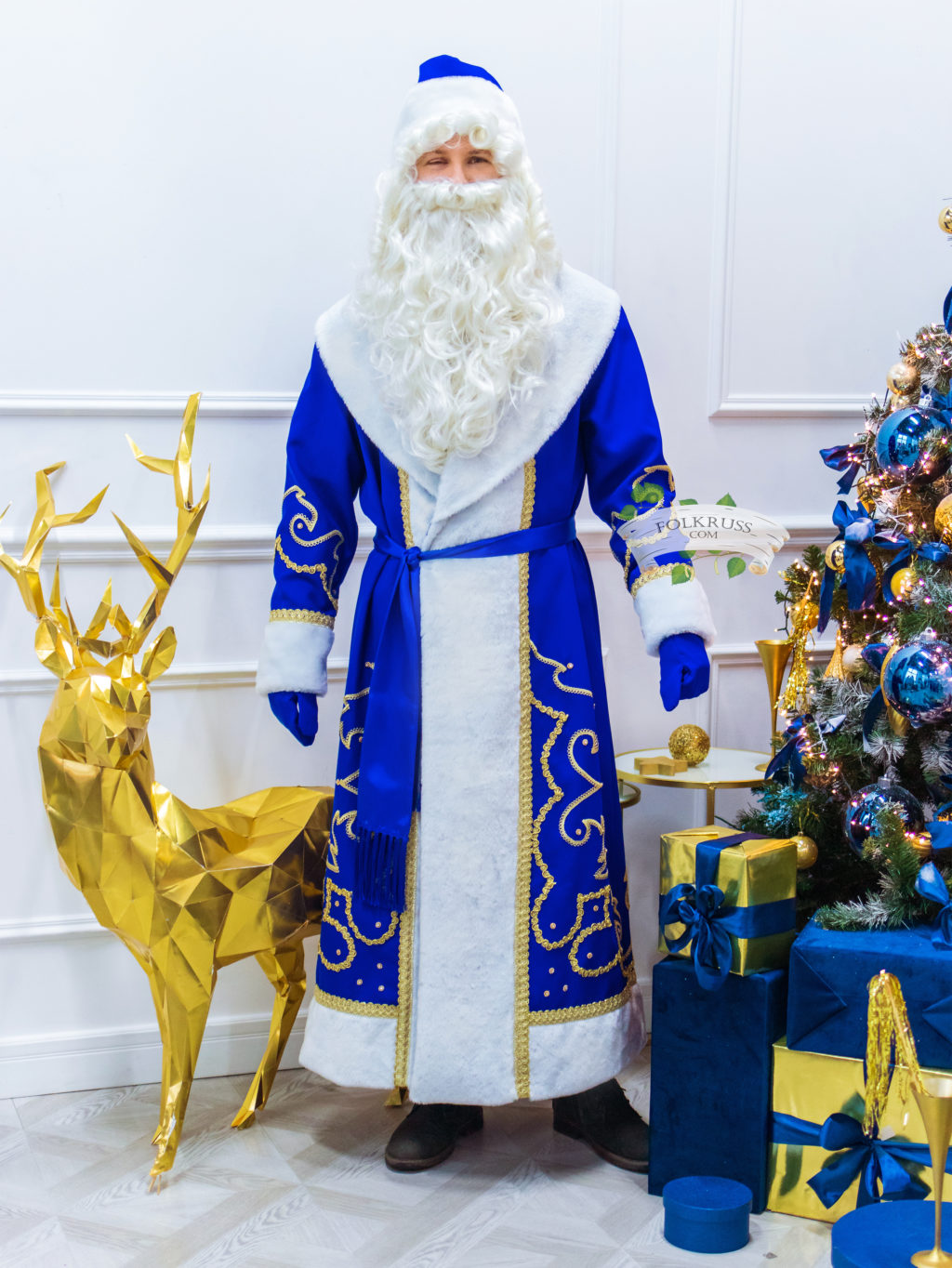 Authentic Russian Father Frost suit Folk Russian clothing store