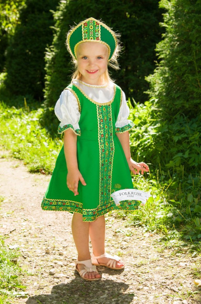 Russian Style Dance Dress For Girl “elena” Folk Russian Clothing Store