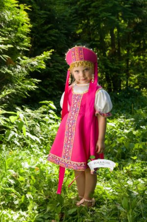 Girl's dance dress, Sarafan, Folk scenic